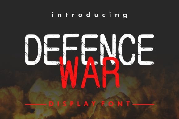 Defence War: Bold Grunge Typography
