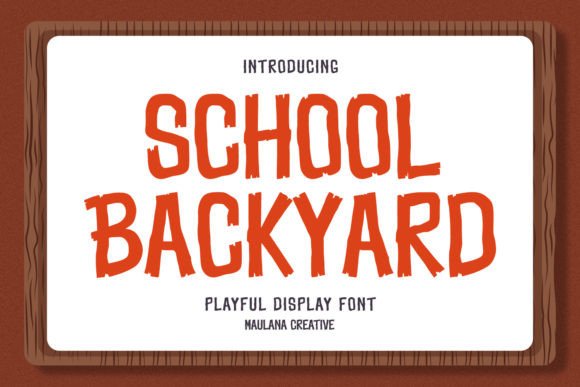 School Backyard: Strategic Typography for Brand Identity and Visual Communication