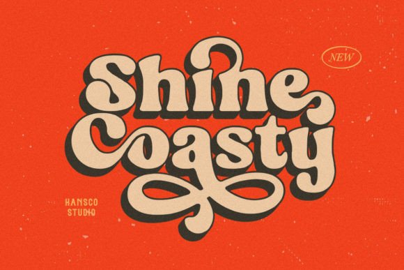Shine Coasty: A Retro Bold Display Font