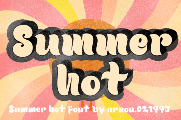 Summer Hot: A Playful Vintage Display Font