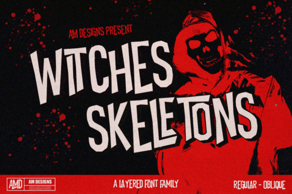 Witches Skeletons: A Spooky Font for Bold Designs